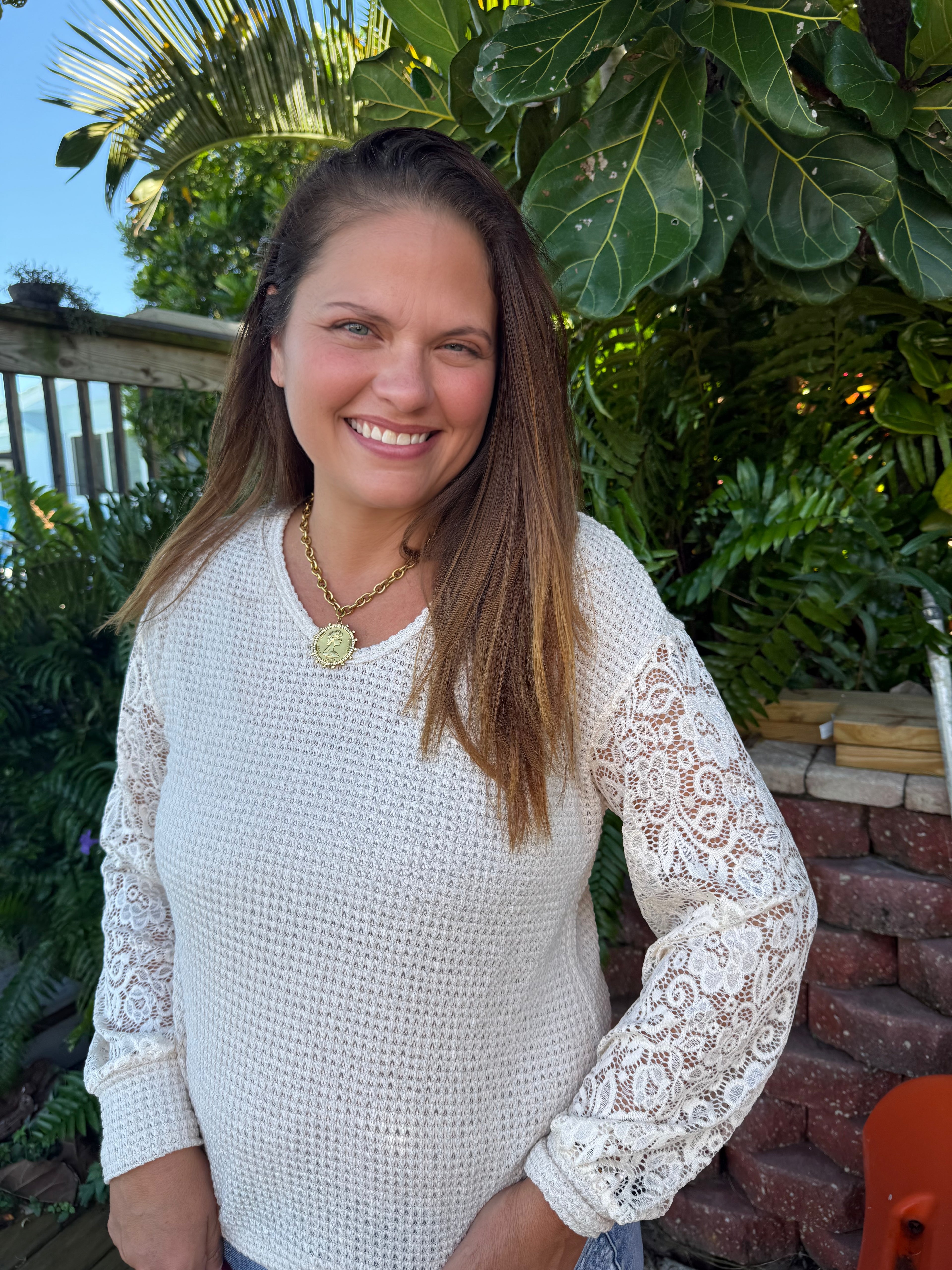 Lace & Grace Knit Top - BFF Here