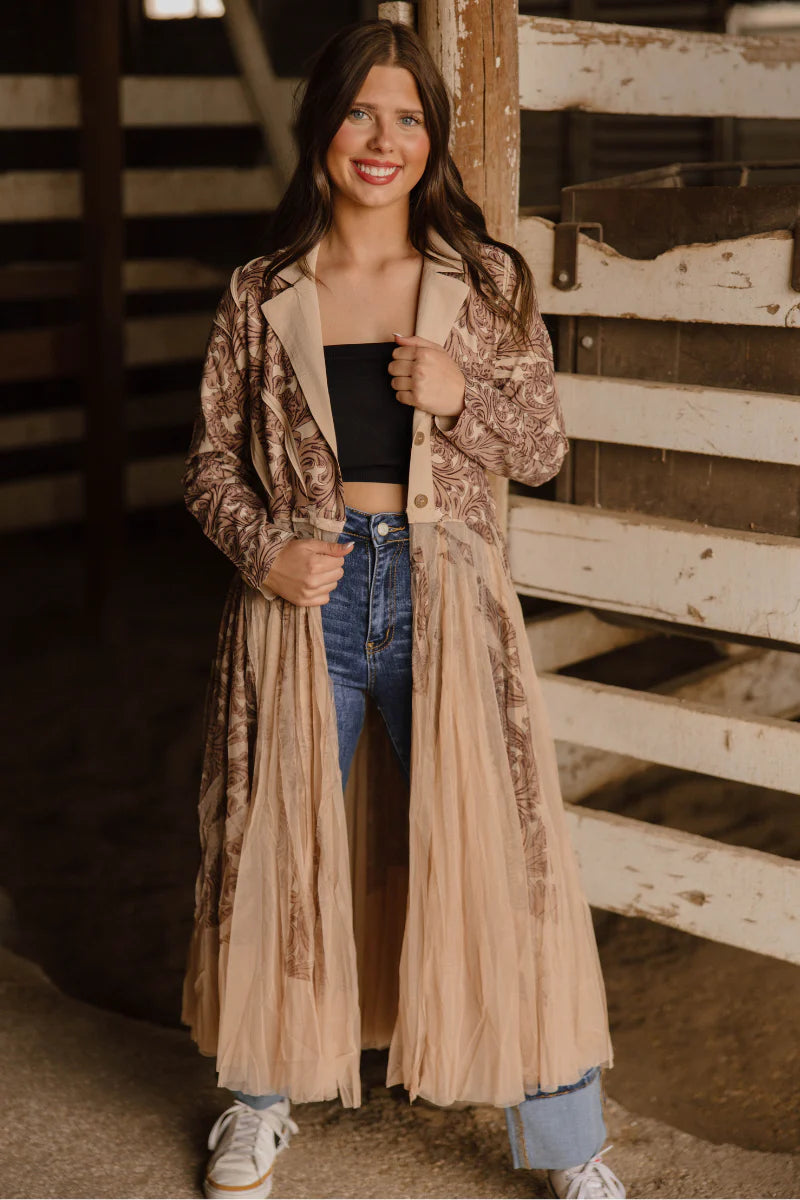 The Tooled Loretta Duster by Sterling Kreek - BFF Here