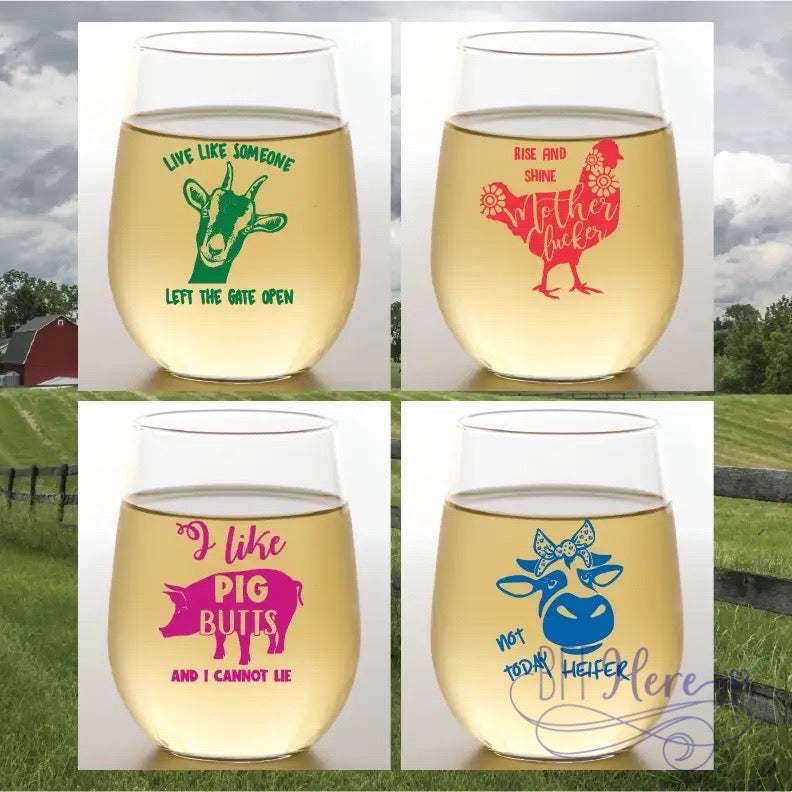 Shatter Not, Wine A Lot: Unbreakable Sipping Fun / Funny Farm - BFF Here