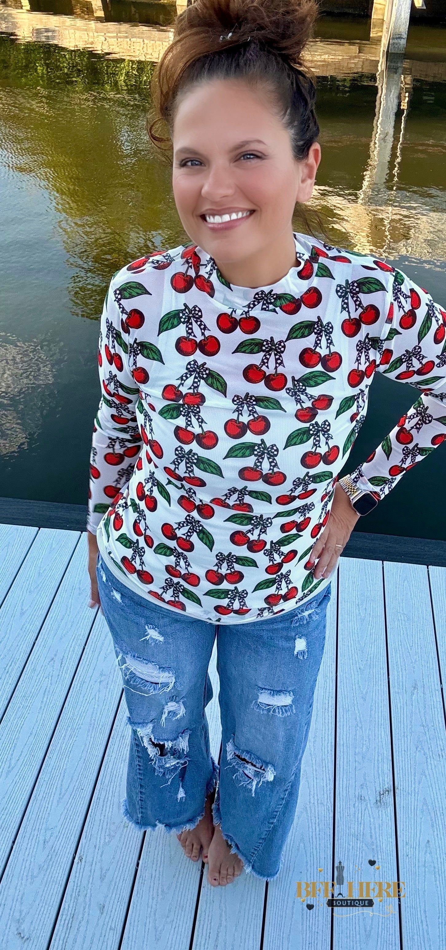 Cherry On Top Mesh Top by Sterling Kreek - BFF Here