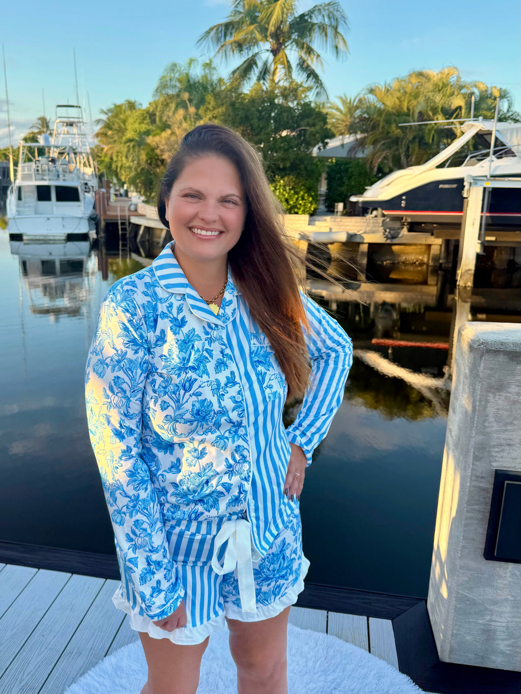 Morning Bloom Ruffle Pajama Set by Jess Lea - BFF Here