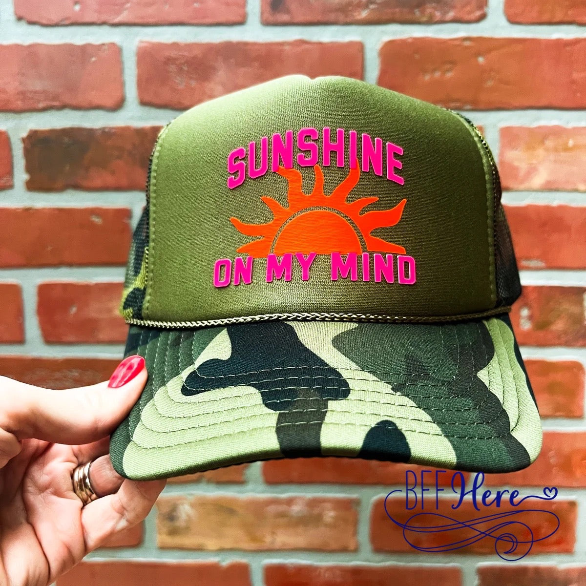 PREORDER: Sunshine on my Mind Trucker Hat(Ships End of March) - BFF Here