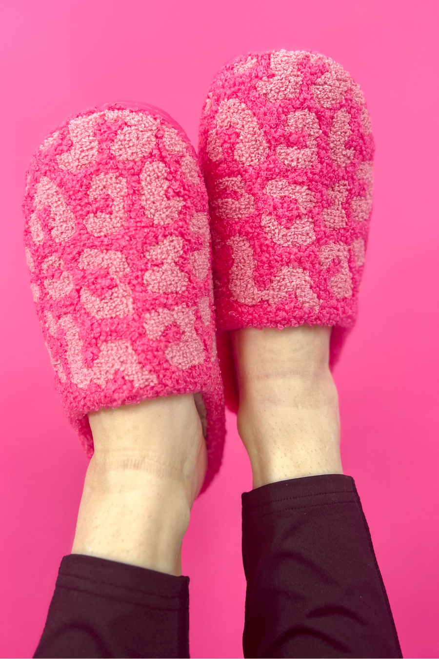 PREORDER-Pink Leopard Slippers by Jess Lea (Ships End of May) - BFF Here