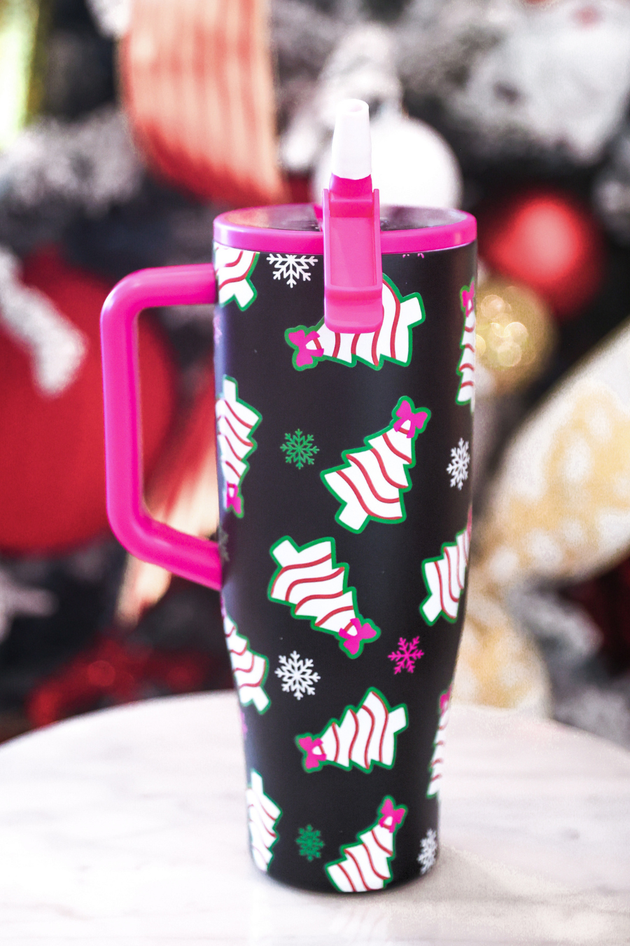 PREORDER: Bow Christmas Treat Snowflake Sleek Tumbler by Jess Lea (ETA September)