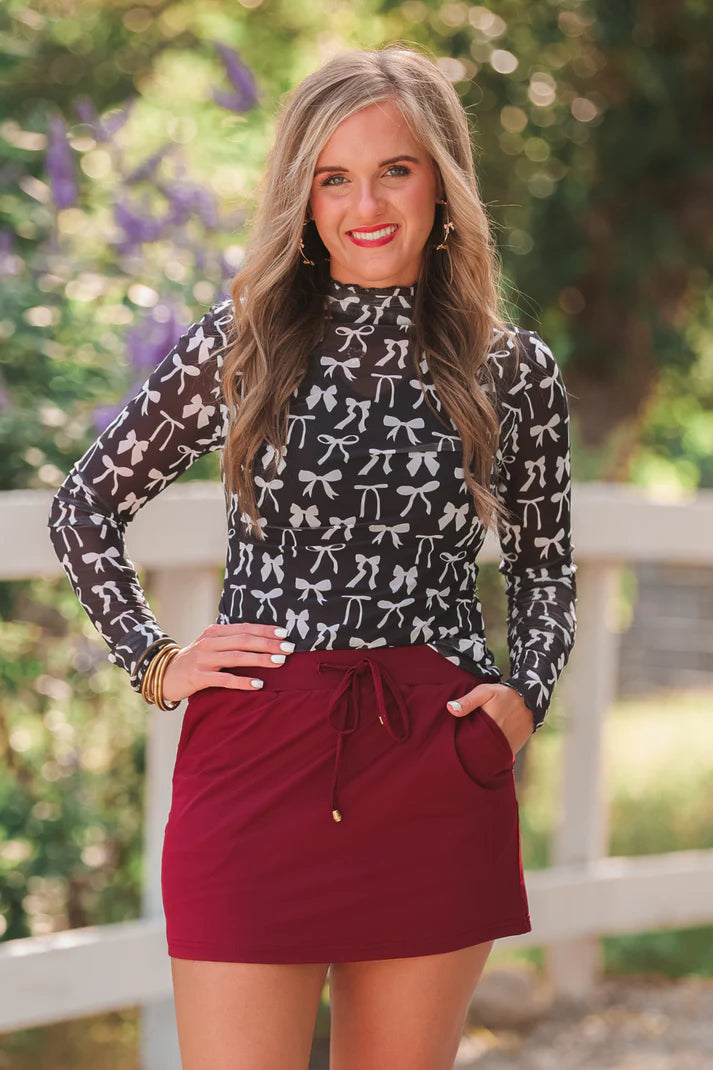 Keigan Mesh Top by Jess Lea / White Bows - BFF Here