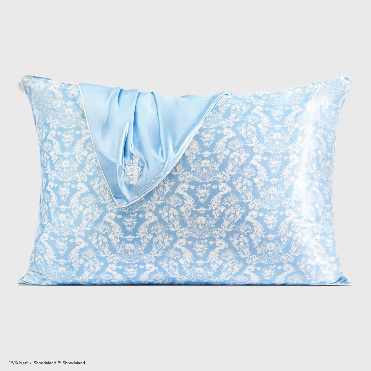 Kitsch x Bridgerton Satin Pillowcase - Standard / Toile De Blue - BFF Here