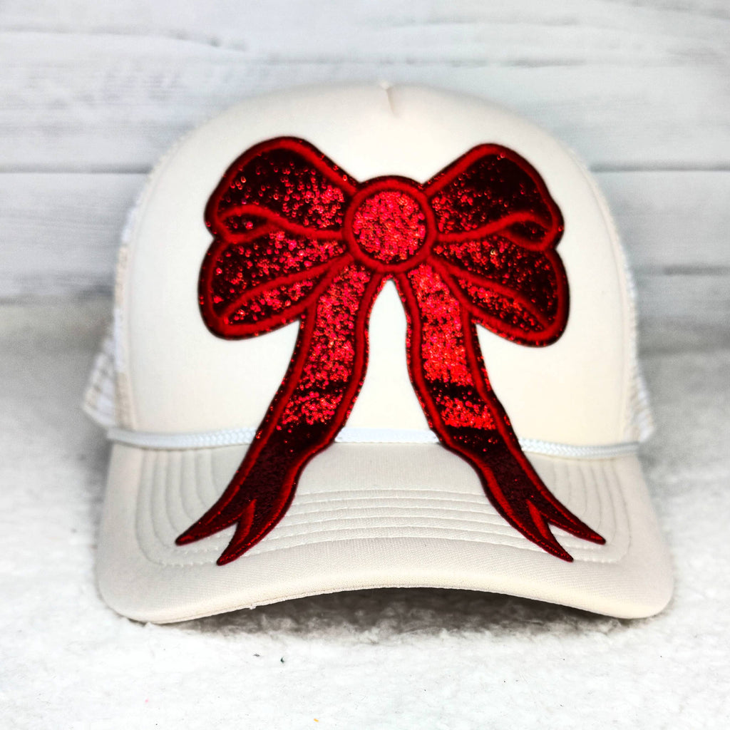 Glitter & Gingham Bow Hat - BFF Here