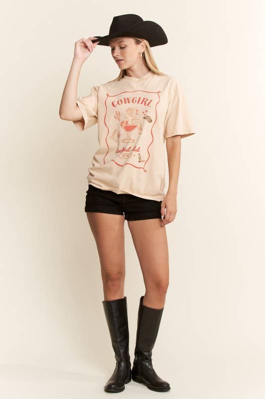 Cowgirl Cocktail Club Tee by Jade by Jane - BFF Here