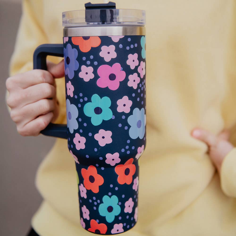 Flower Frenzy Tumbler Cup - BFF Here