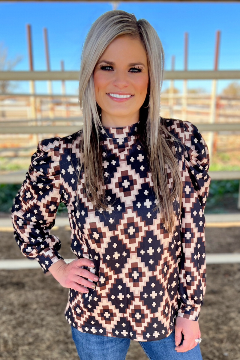 Ruidoso Aztec Top by Sterling Kreek - BFF Here