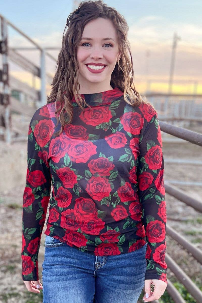 Rose Of My Heart Mesh Top by Sterling Kreek - BFF Here
