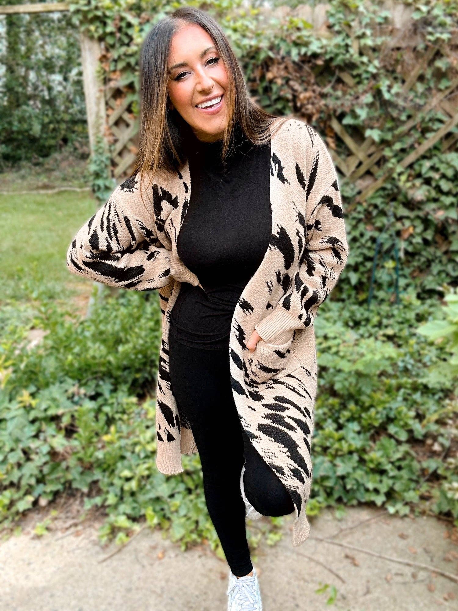 Harper Heavyweight Animal Print Cardigan - BFF Here
