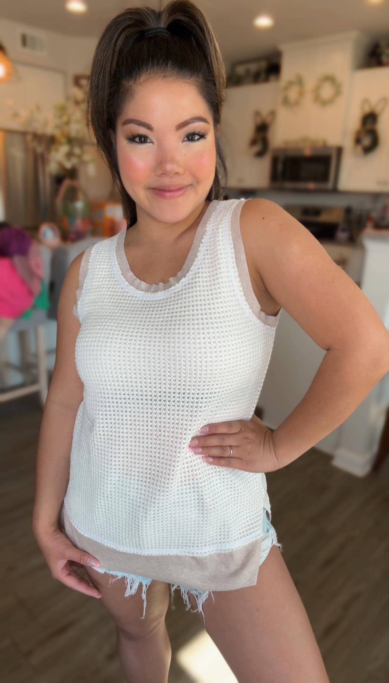 Sydney The Breezy Day Waffle Tank by JadyK - BFF Here