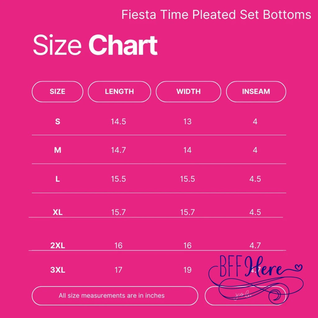 PREORDER: Fiesta Time Pleated Set (Ships End Of February ) - BFF Here