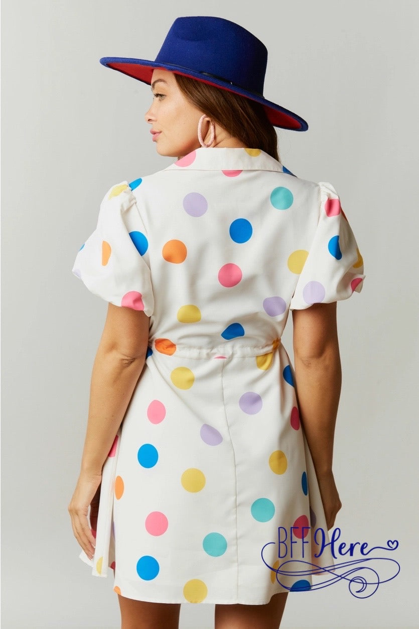 Polka Perfection: Stylish Mini Dress - BFF Here