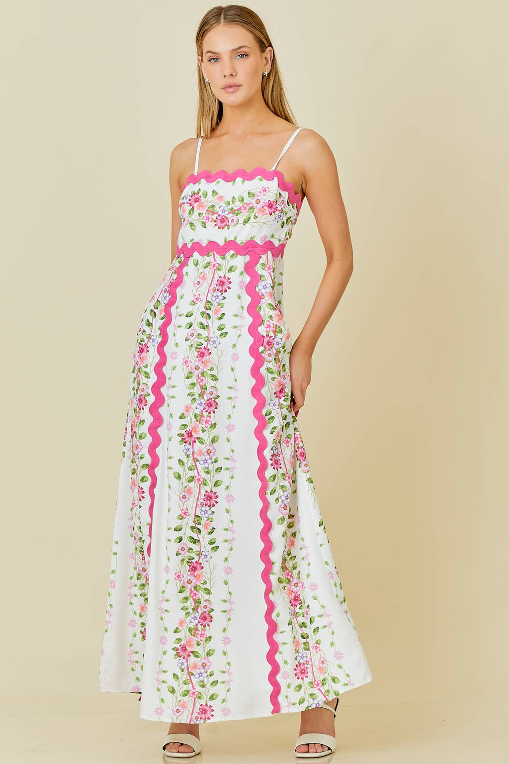 PREORDER: Springtime Floral Elegance Maxi Dress (Ships End of June) - BFF Here