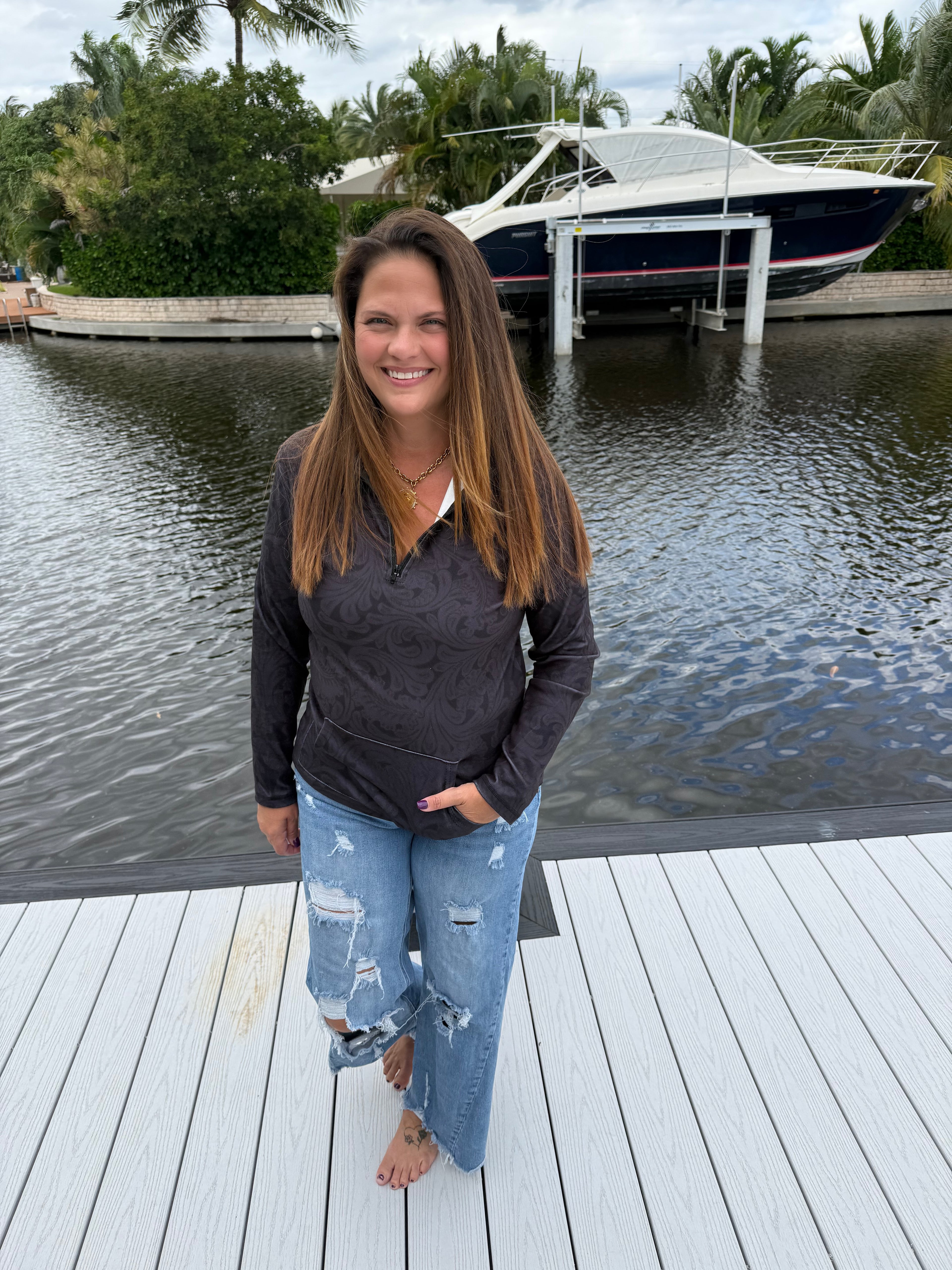 Tooled In Black Pullover by Sterling Kreek - BFF Here