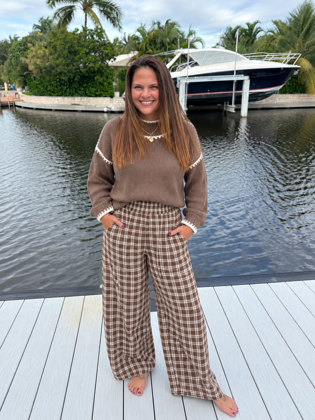 PREORDER: Autumn Affair Plaid Wide Leg Pants (ETA: November)