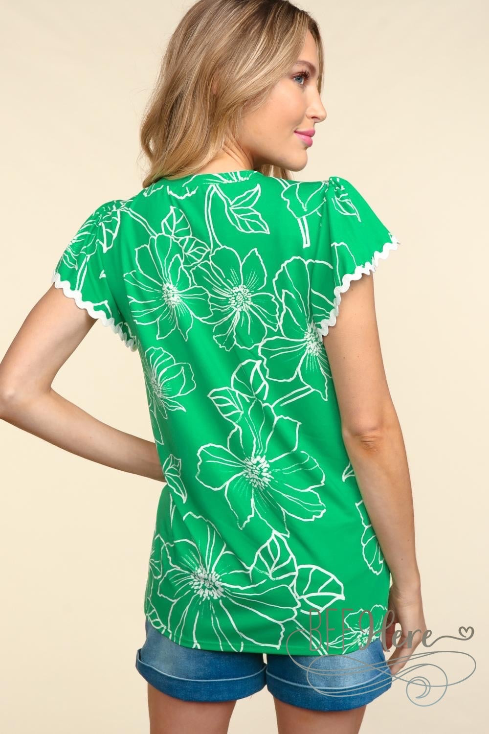 PREORDER: Blooming Rhapsody: Floral Ruffle Tee / Choice of Color (Ships End of May) - BFF Here