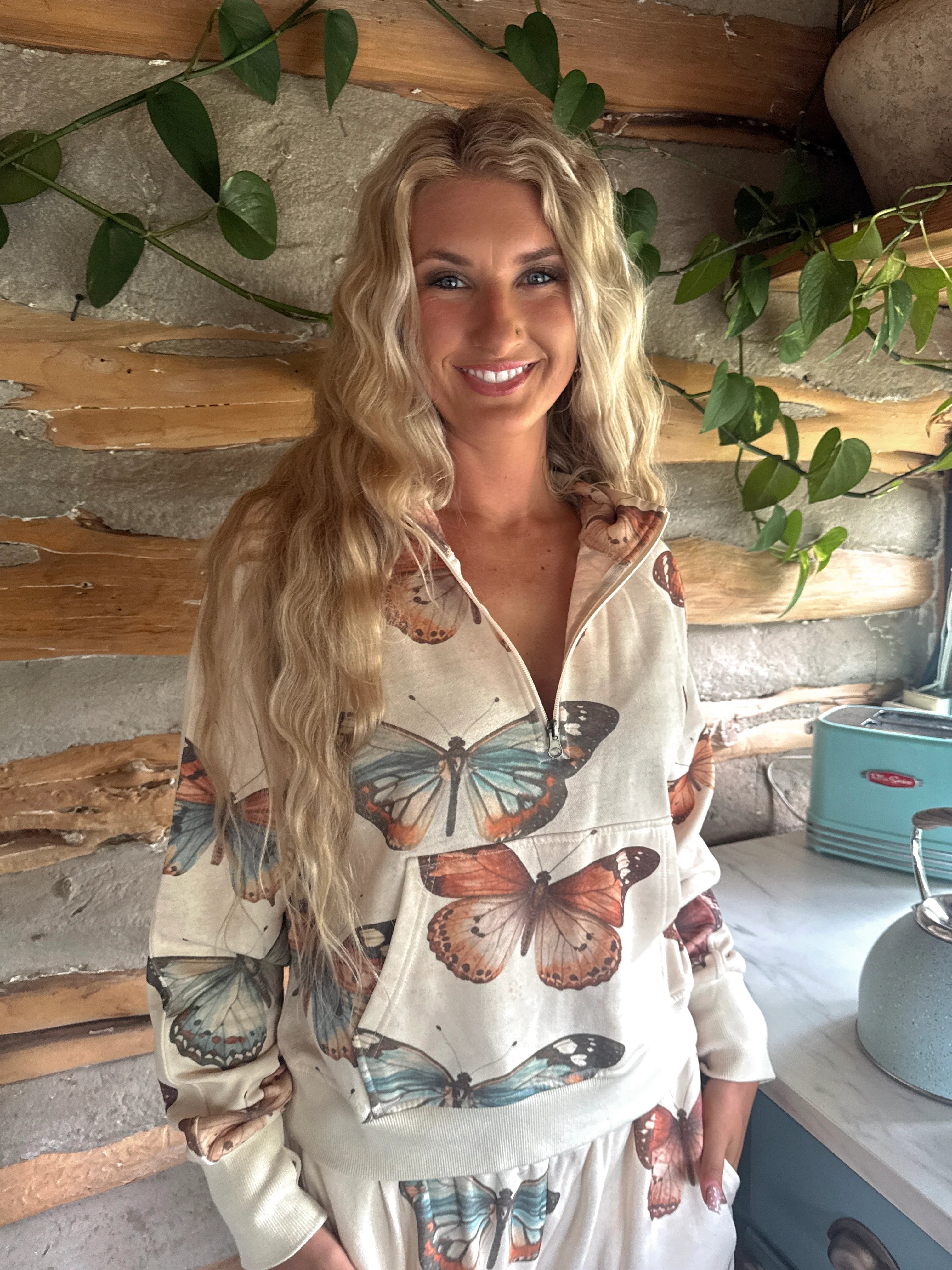 PREORDER: Camo & Butterflies Easy Does It Pullover by Blakeley (ETA: August)