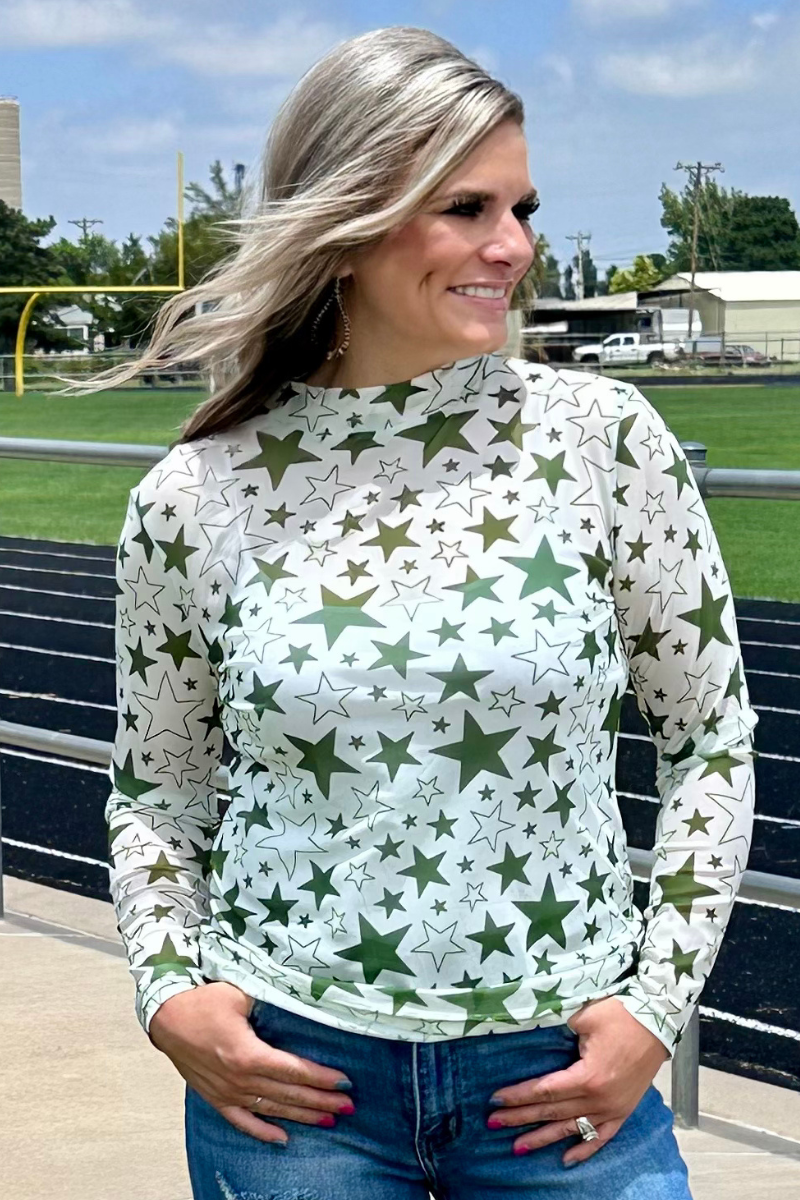 Go Team Go Green Mesh Top by Sterling Kreek - BFF Here