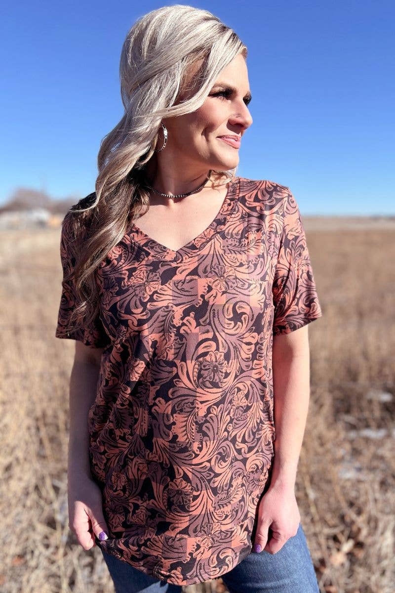 Checked In Tooled Top by Sterling Kreek - BFF Here