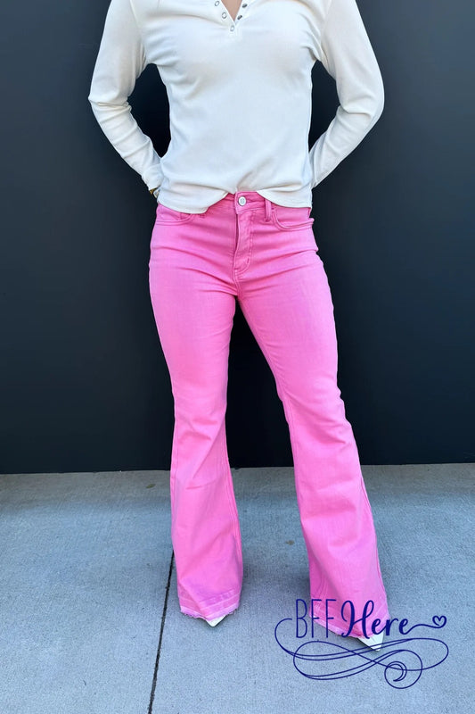 PREORDER:  Blush Sculpt: Pink Tummy Control Jeans for Flawless Silhouettes by Blakeley (Ships Middle of March ) - BFF Here