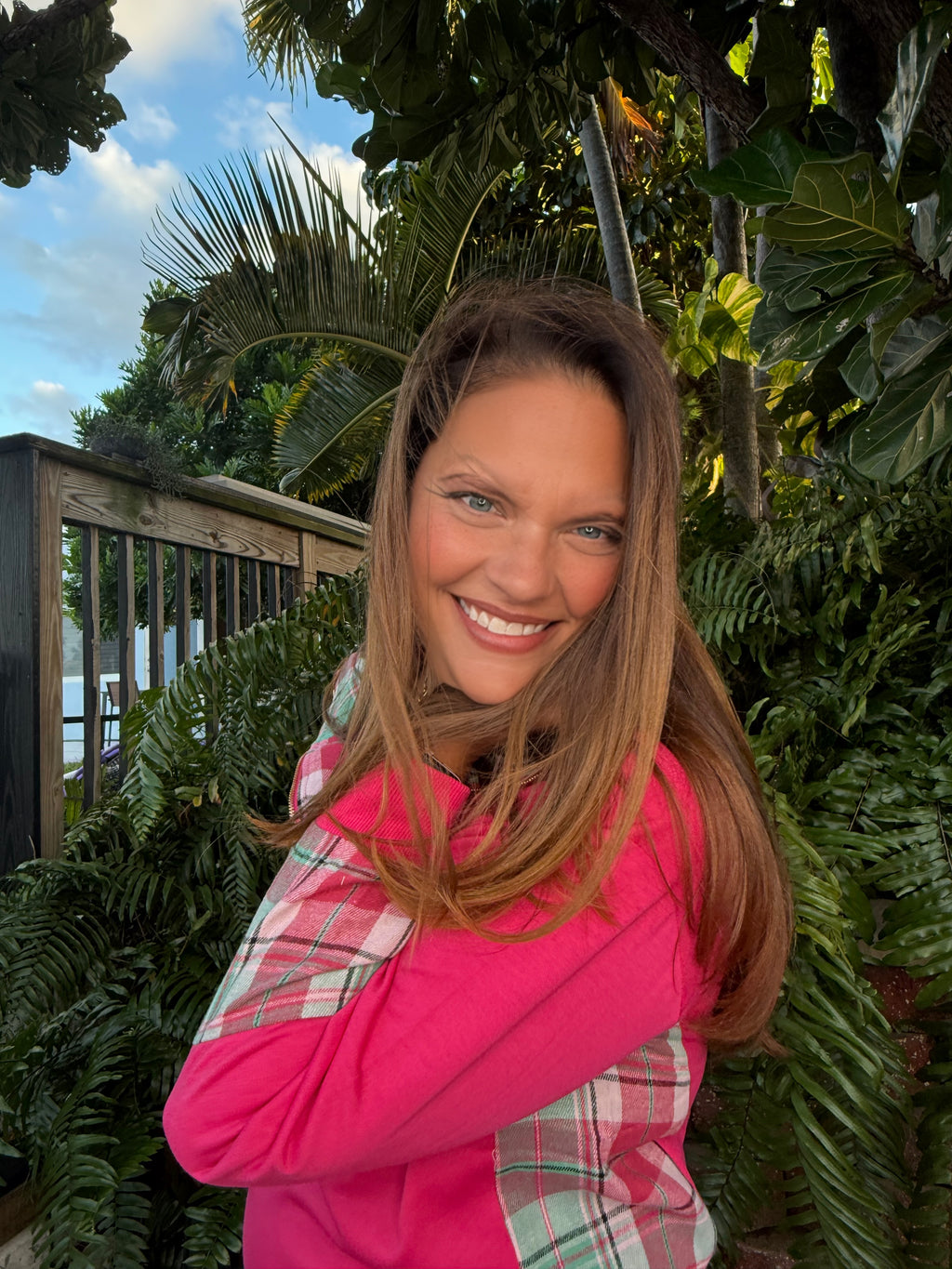 Juniper Plaid Pullover by Jess Lea / Pink - BFF Here