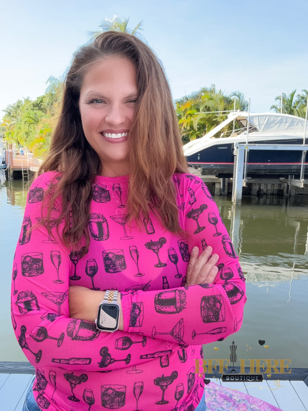 Buy You A Drink Mesh Top - BFF Here