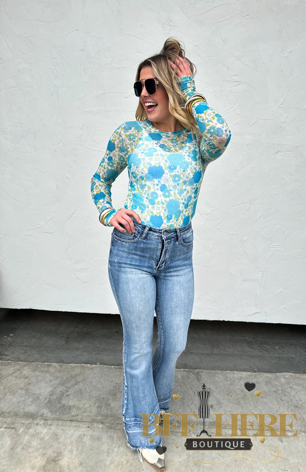 Vintage Floral Mesh Top by Blakeley - BFF Here