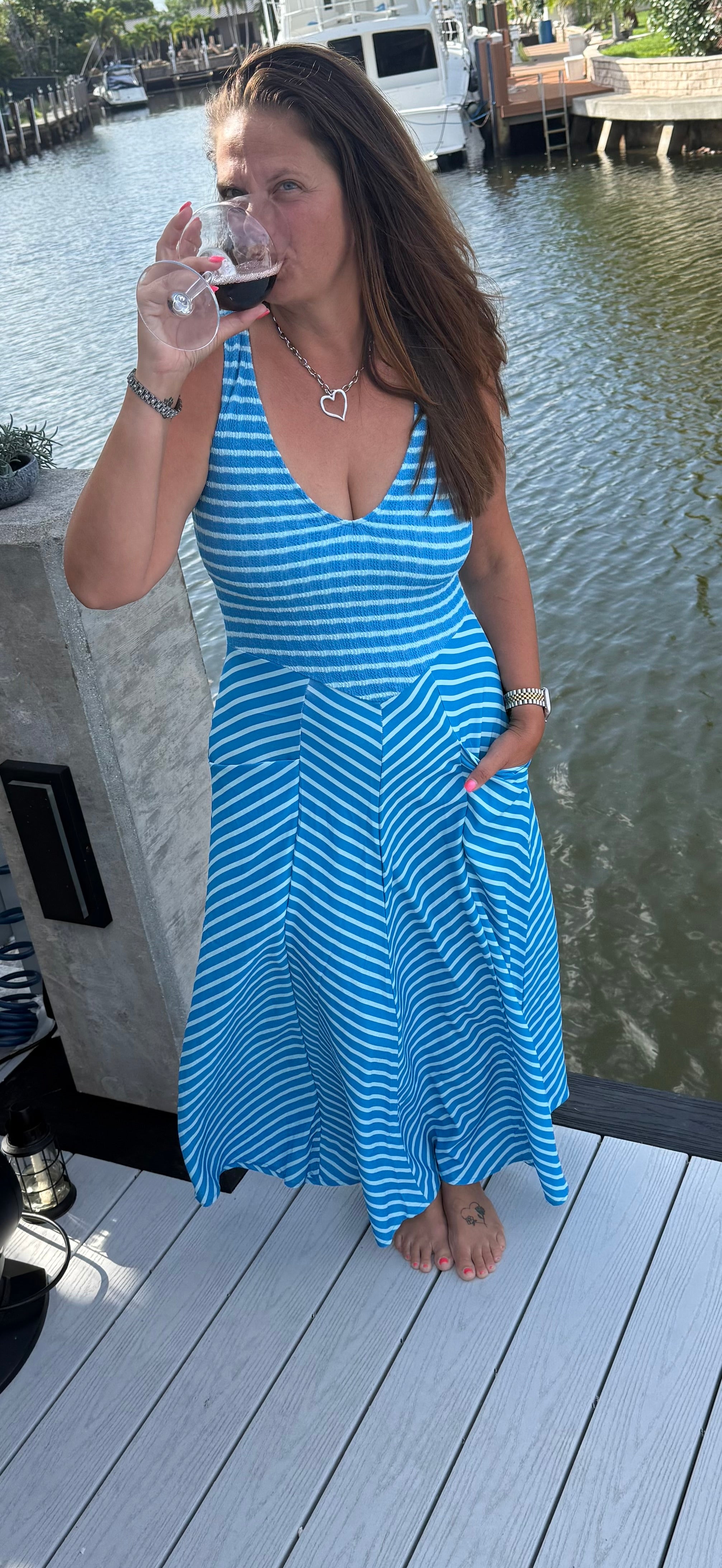 Luciana Stripe Dress by Blakeley - BFF Here