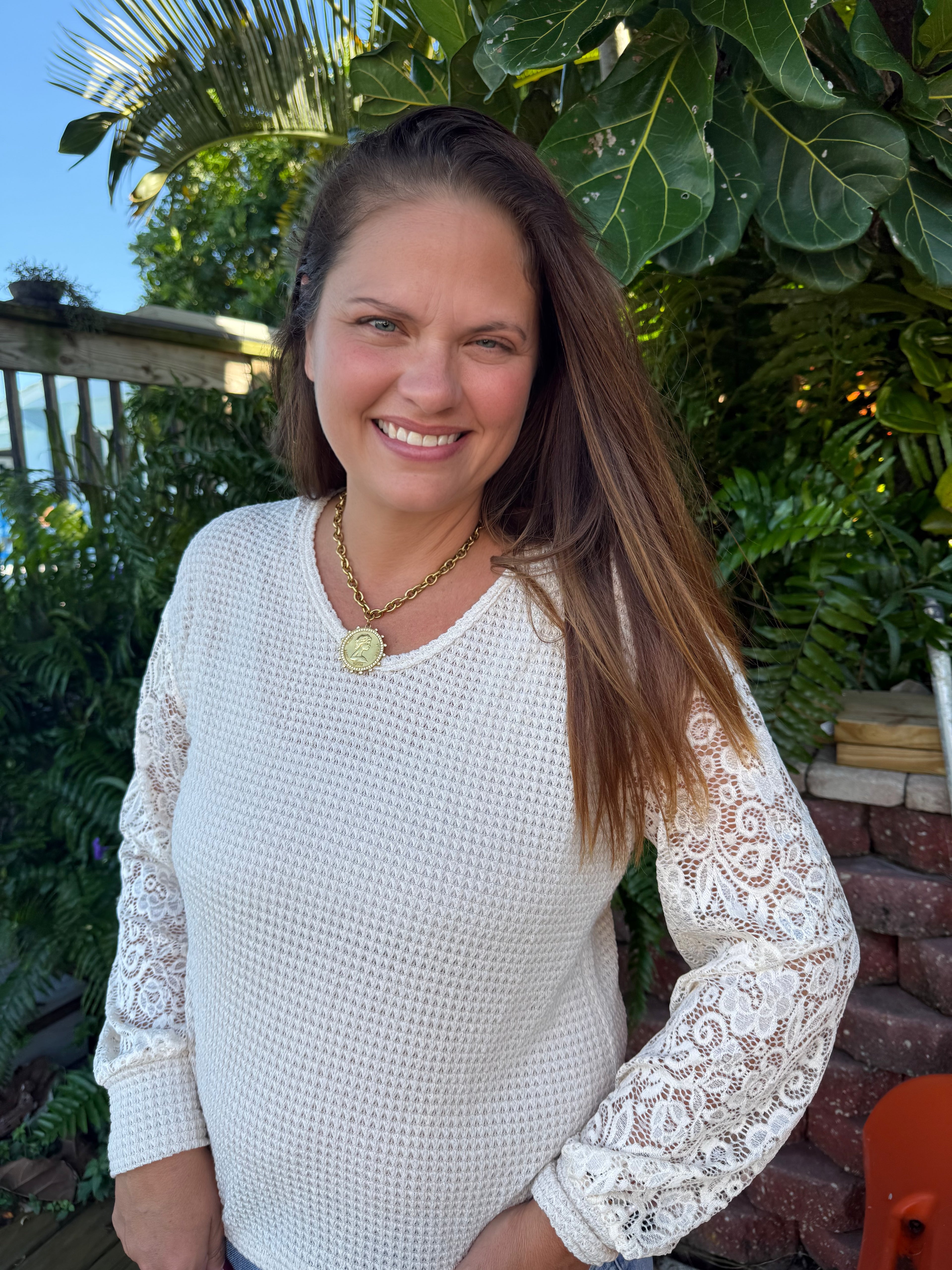 Lace & Grace Knit Top - BFF Here