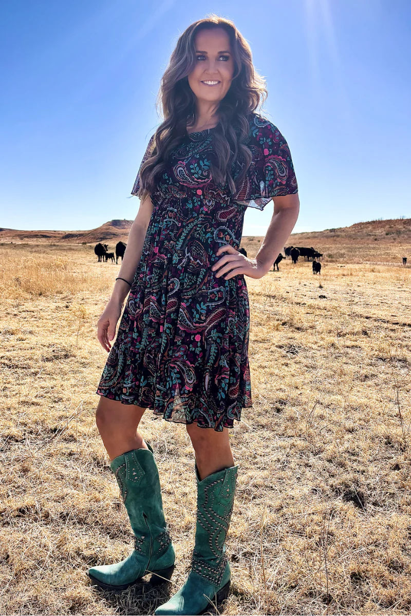 Painted Night Paisley Dress by Sterling Kreek - BFF Here