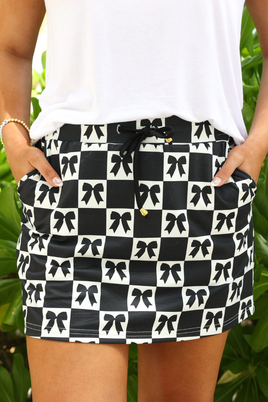 PREORDER: Bow Chic Checkered Skort by Jess Lea (ETA: February) - BFF Here