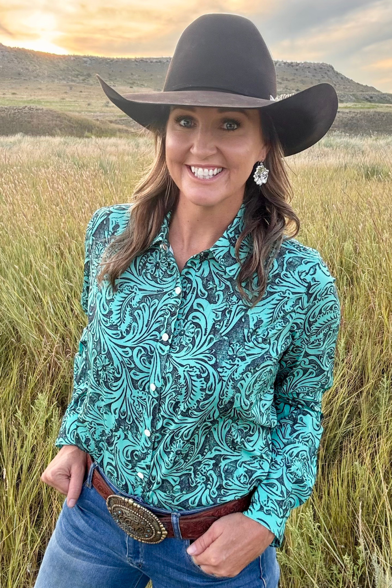 Tooled In Turquoise Button Up by Sterling Kreek - BFF Here