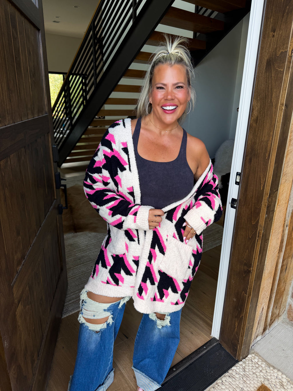 PREORDER: Houndstooth Cloud Cardigan by Blakeley (ETA November)