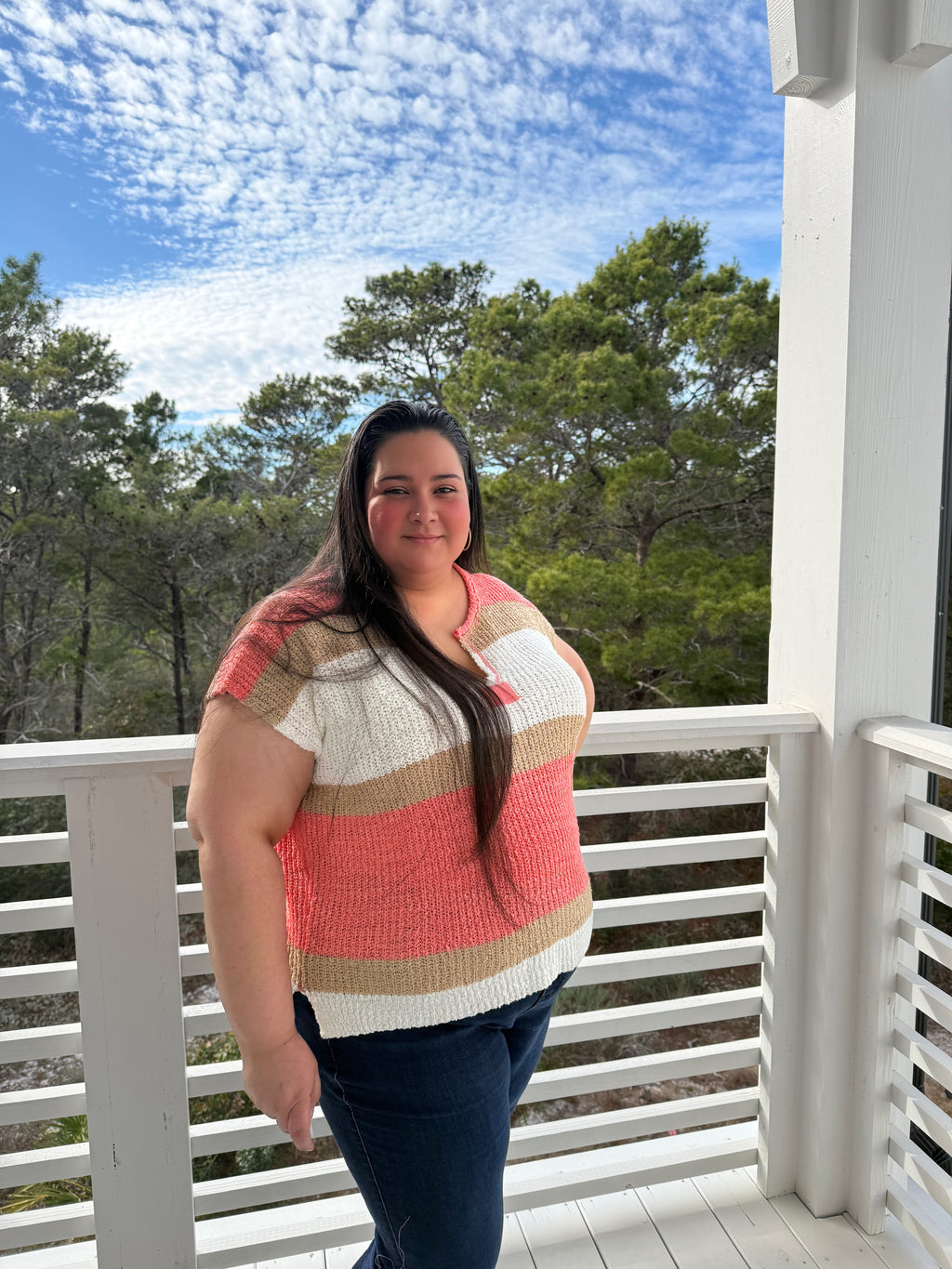 Short Sleeve Color Block Stripe Top by Sew In Love (Ships 2-3 weeks) - BFF Here