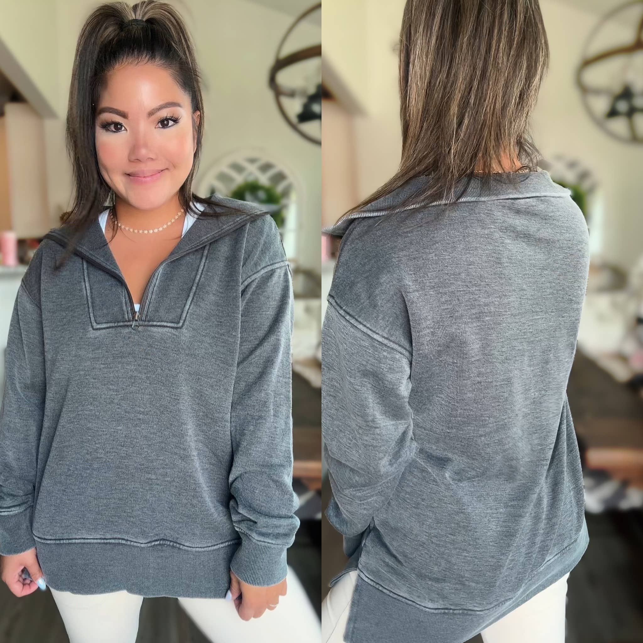 PREORDER: New Bestie- Isabella Half Zip Pullover by JadyK (Ships End of October) - BFF Here