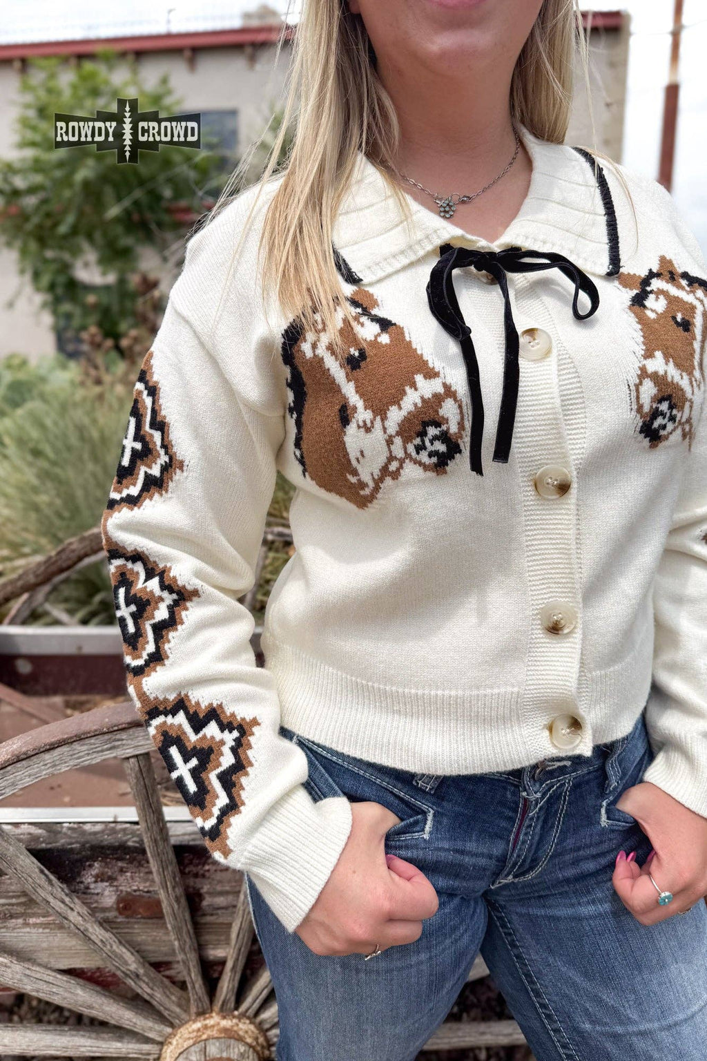 Cool Horse Cardigan by Rowdy Crowd Clothing - BFF Here