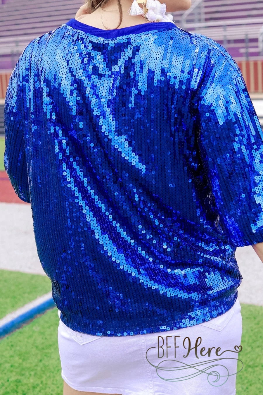 Sequin Game Day Top by Jess Lea / Choice of Color - BFF Here