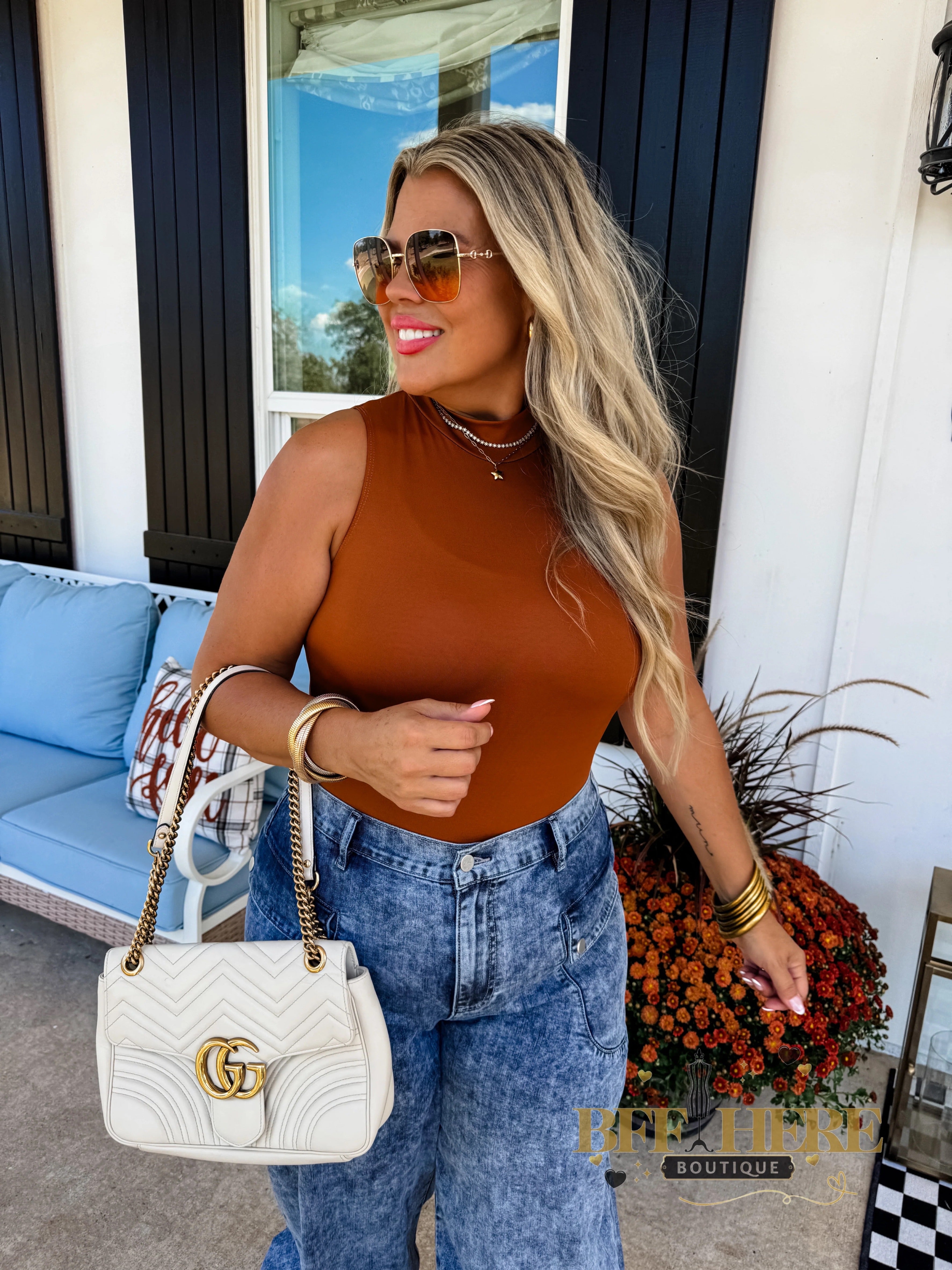 PREORDER: Bailey Mock Neck Bodysuit by Blakeley (Ships End of November) - BFF Here