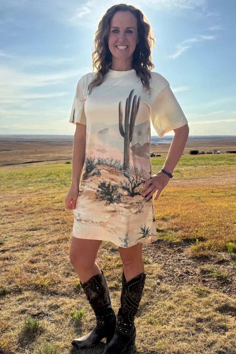 Canyon Sands T-shirt Dress by Sterling Kreek - BFF Here