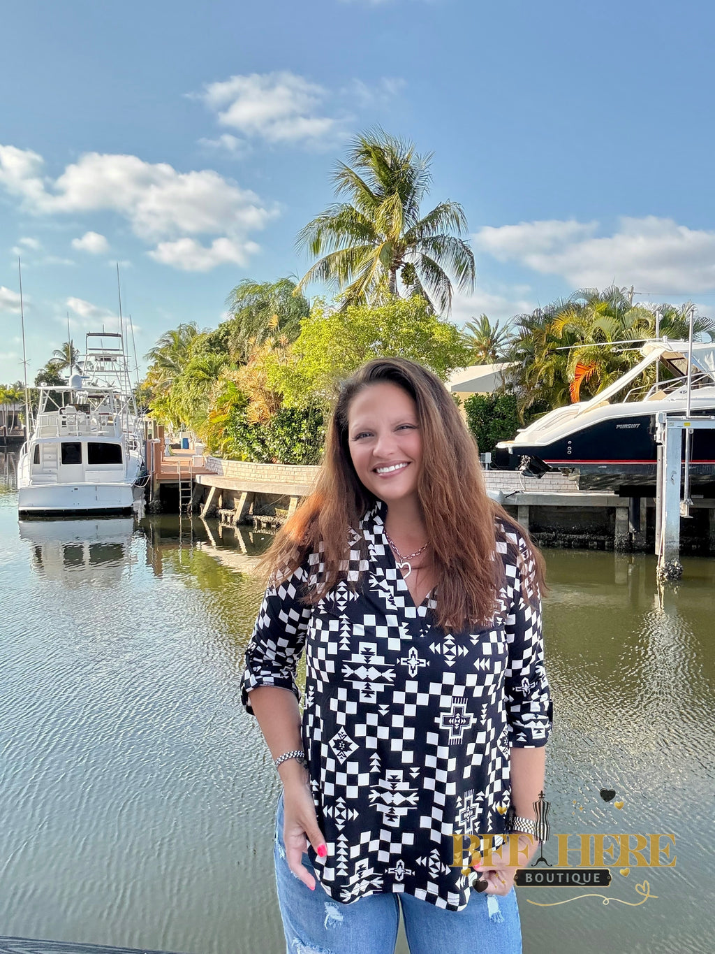 Night Aztec Top by Sterling Kreek - BFF Here