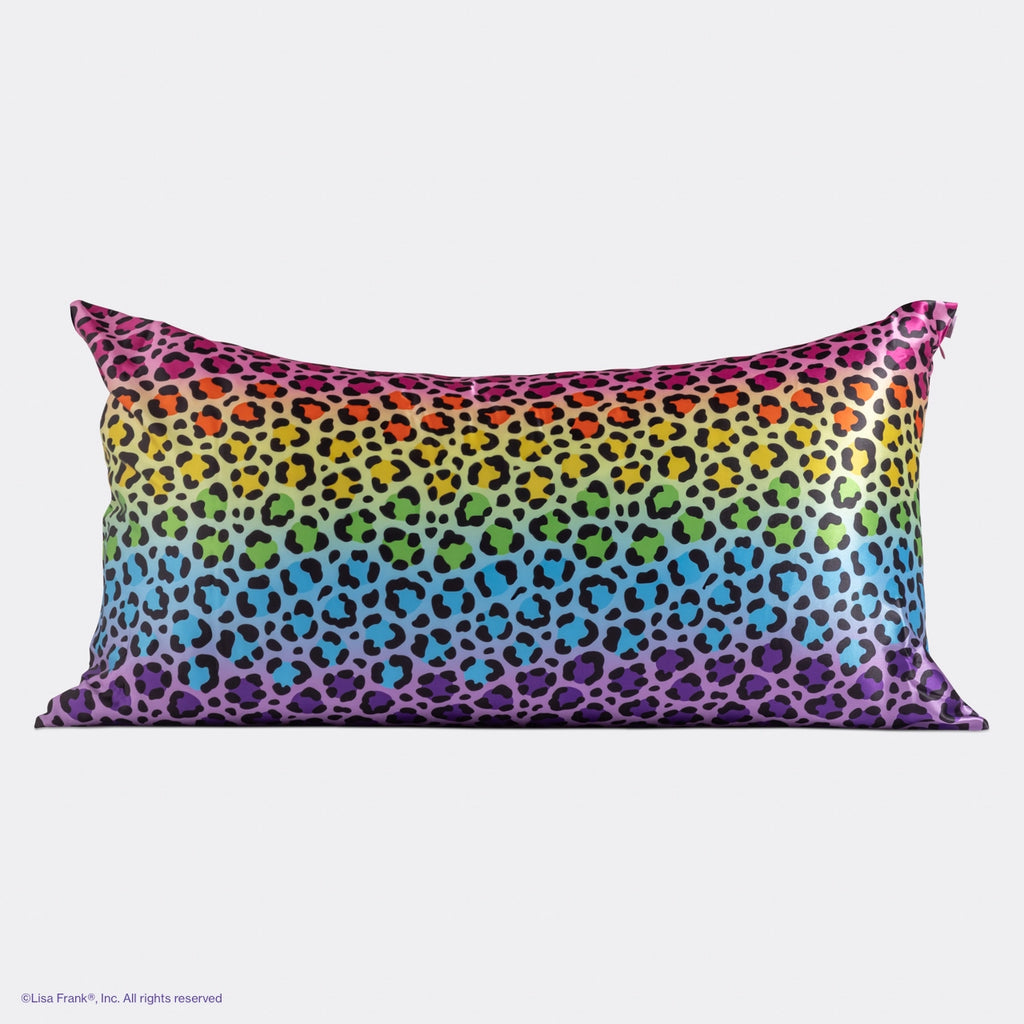 Lisa Frank X Kitsch Satin Pillowcase - Rainbow Leopard