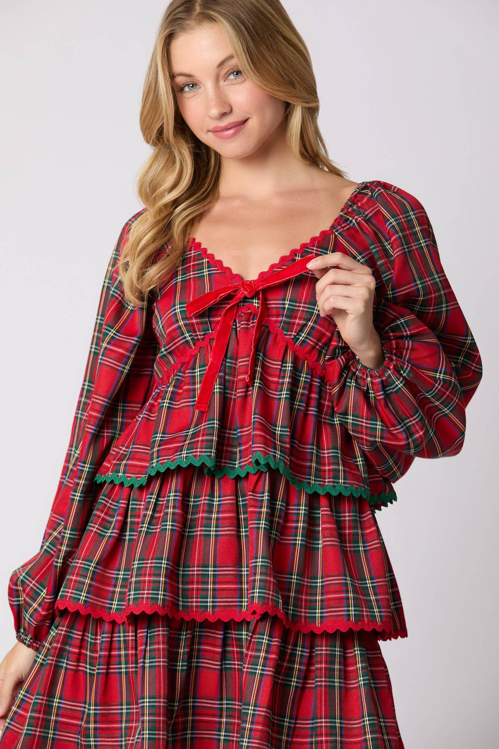 Mistletoe Magic Plaid Dress - BFF Here