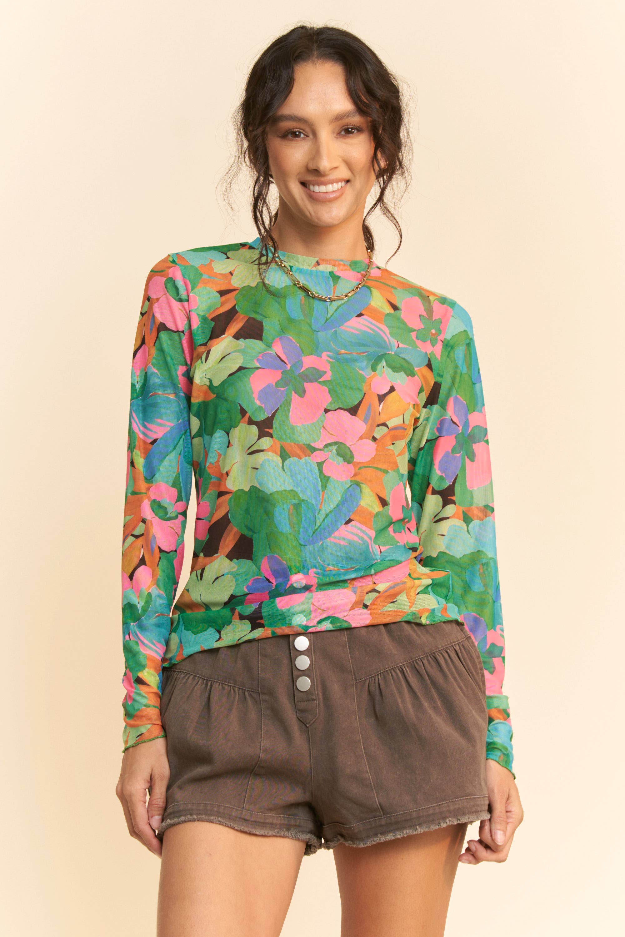 Bloom Burst Mesh Top / Choice of Color - BFF Here