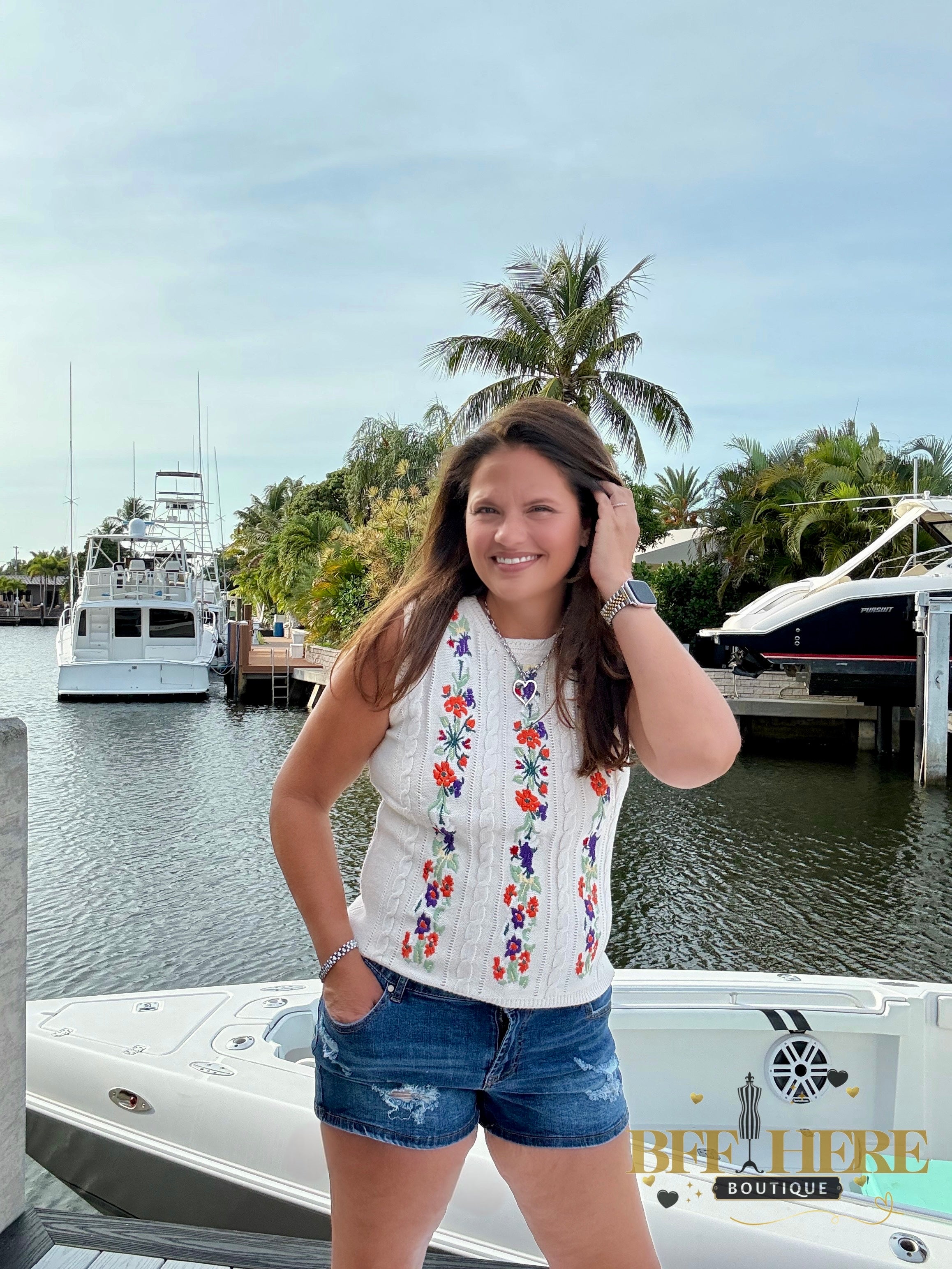 Wildflower Knit Sweater Tank - BFF Here