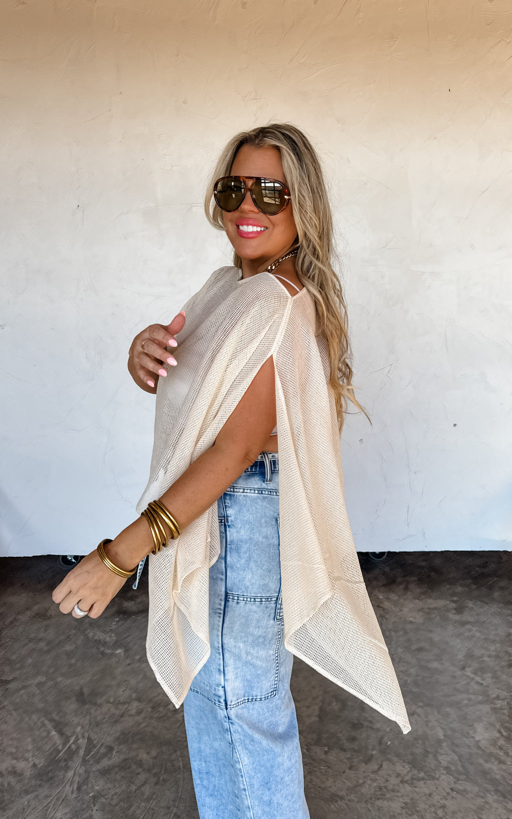 PREORDER- ROMEE MESH PONCHO - BFF Here