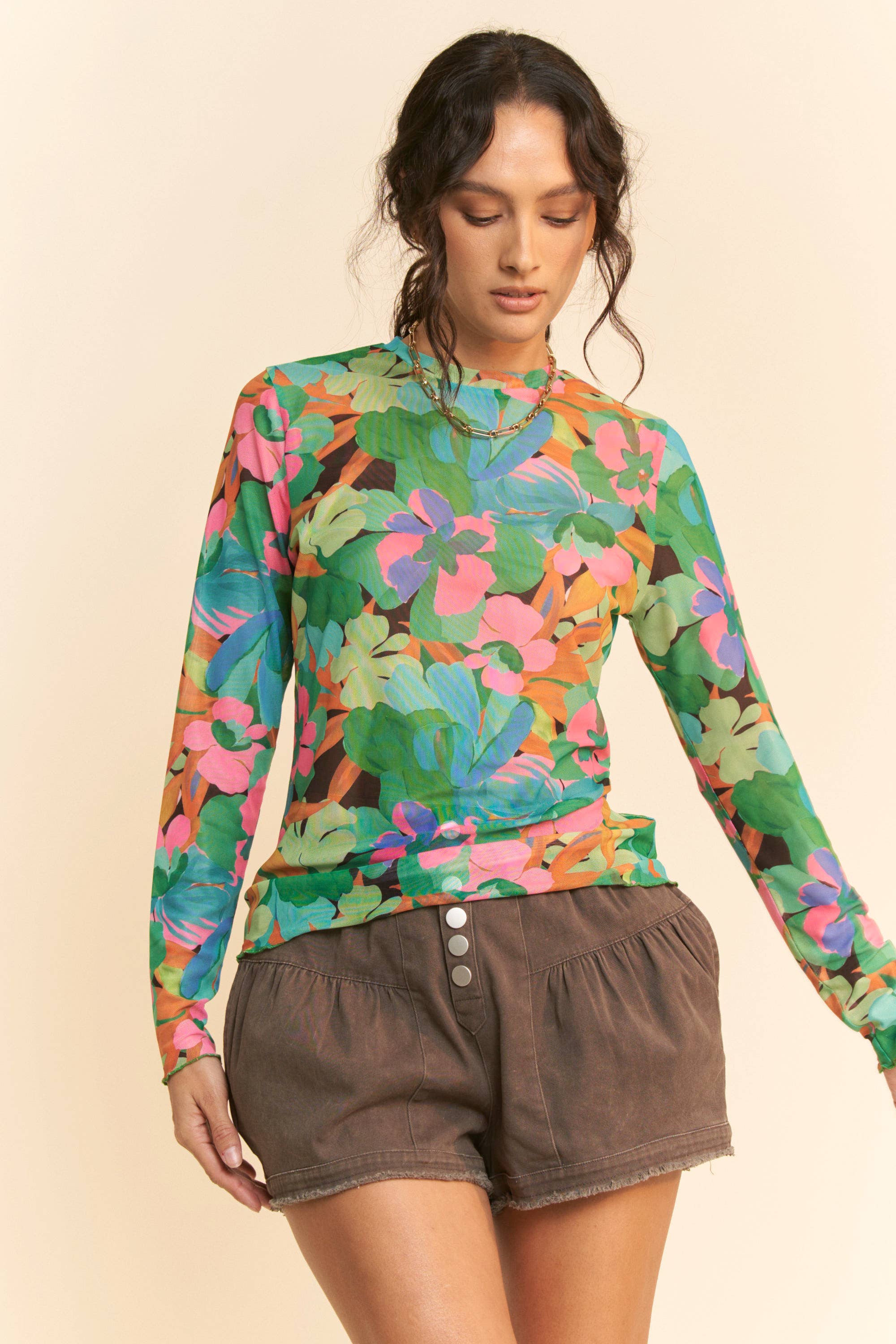 Bloom Burst Mesh Top / Choice of Color - BFF Here