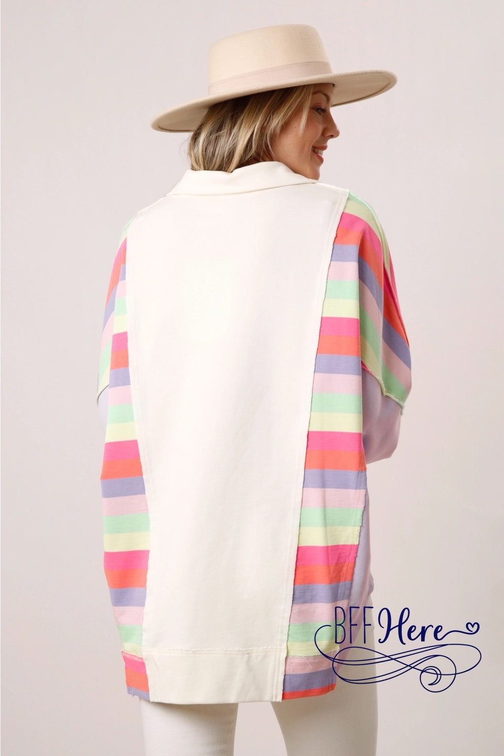PREORDER: Urban Palette: Relaxed Fit Color Block Sweatshirt ( Ships Middle of January ) - BFF Here